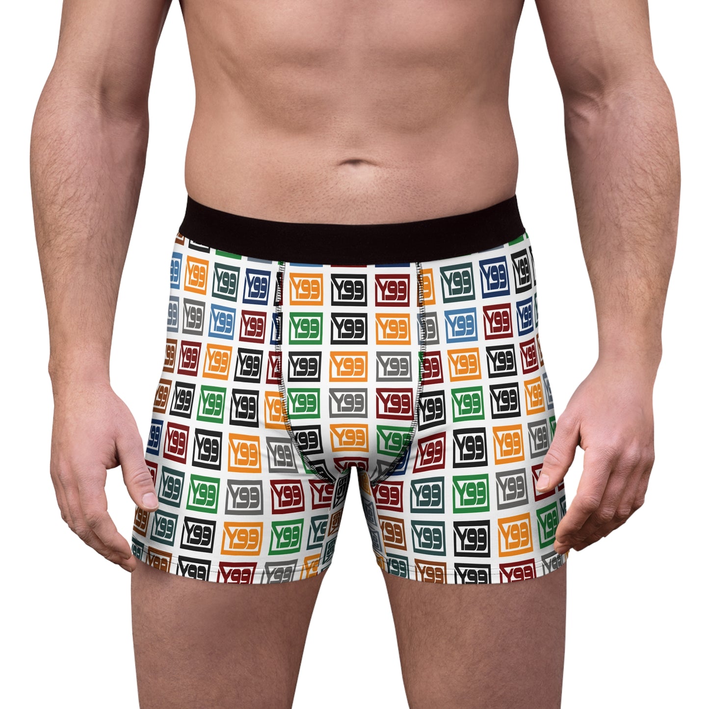 Colorful Logo Men's Boxer Briefs - Fun & Stylish Underwear for Every Day