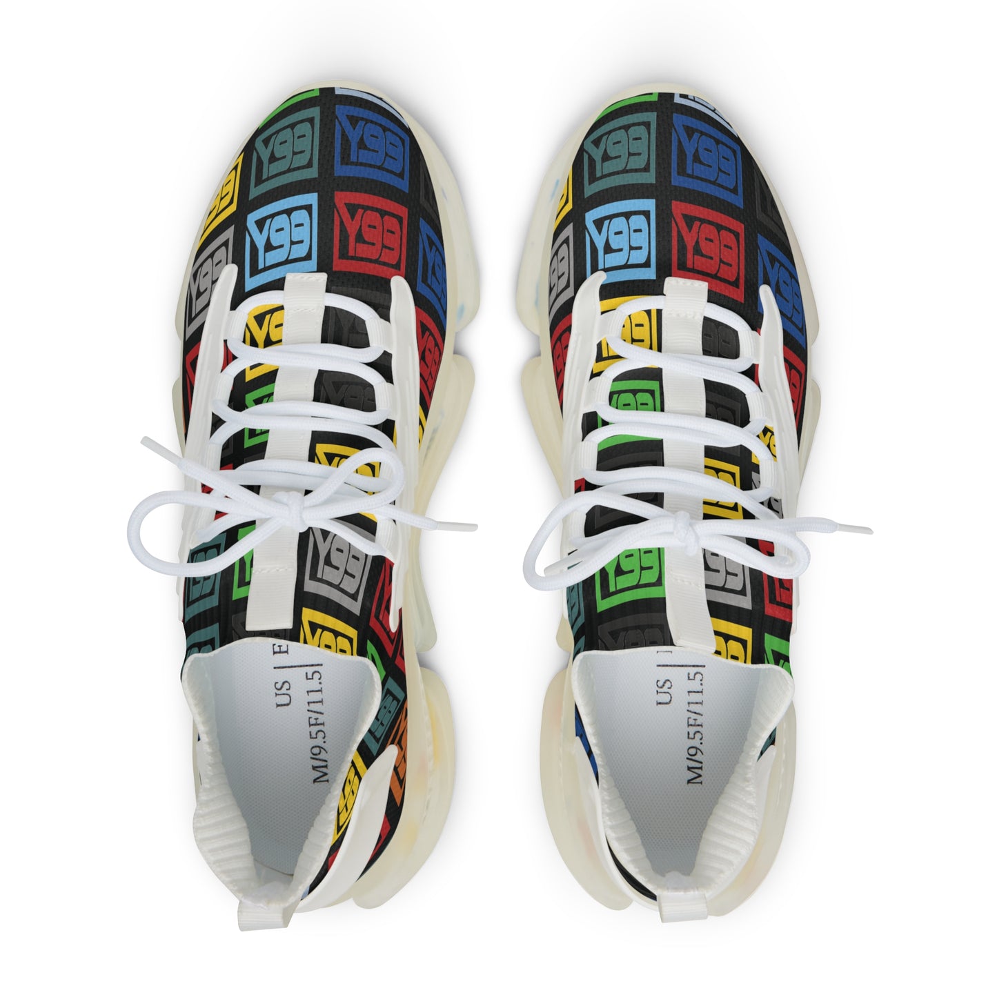 Men's Colorful Graphic Mesh Sneakers - Trendy Sports Footwear for Active Lifestyle