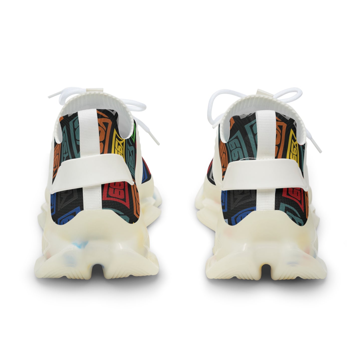 Men's Colorful Graphic Mesh Sneakers - Trendy Sports Footwear for Active Lifestyle