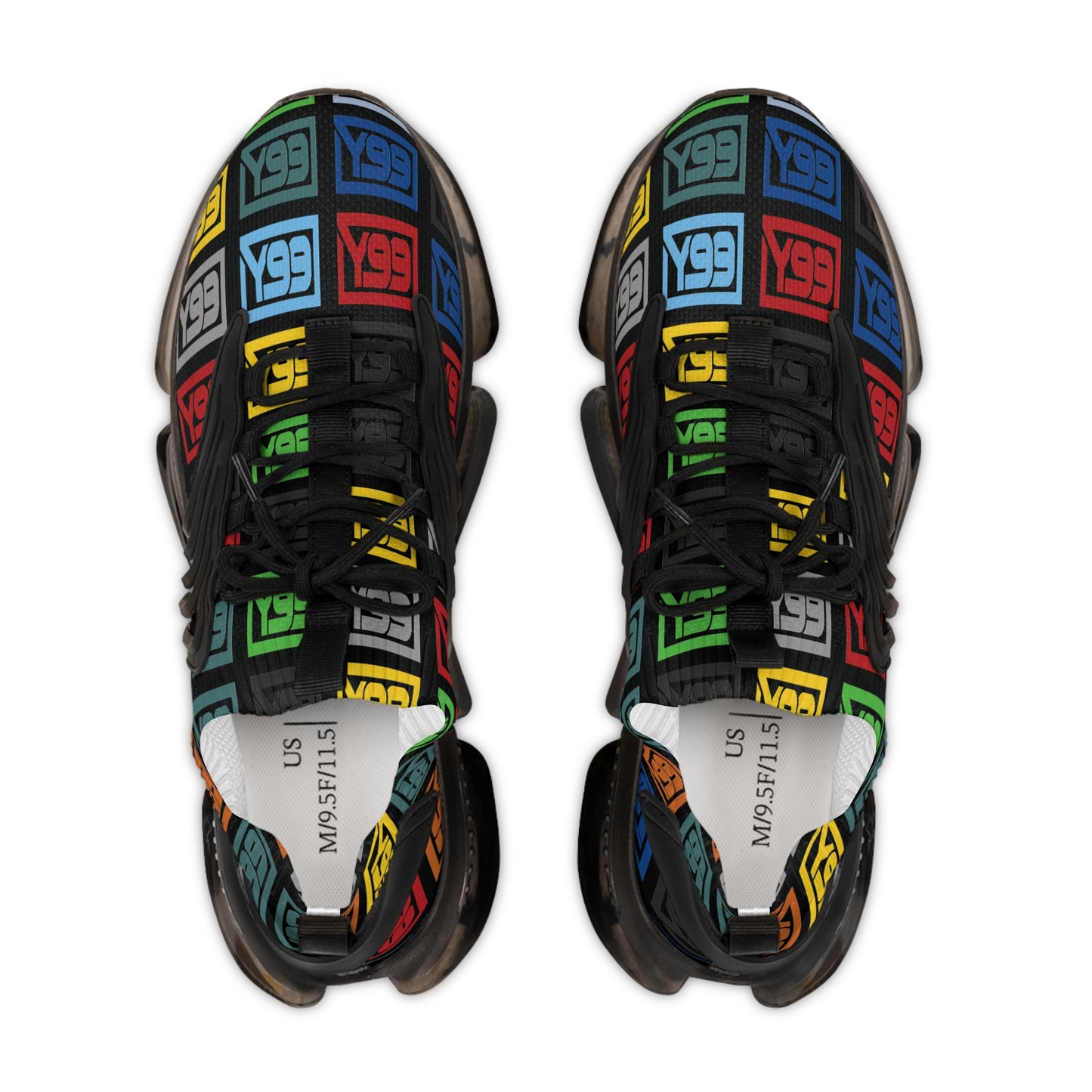 Men's Colorful Graphic Mesh Sneakers - Trendy Sports Footwear for Active Lifestyle