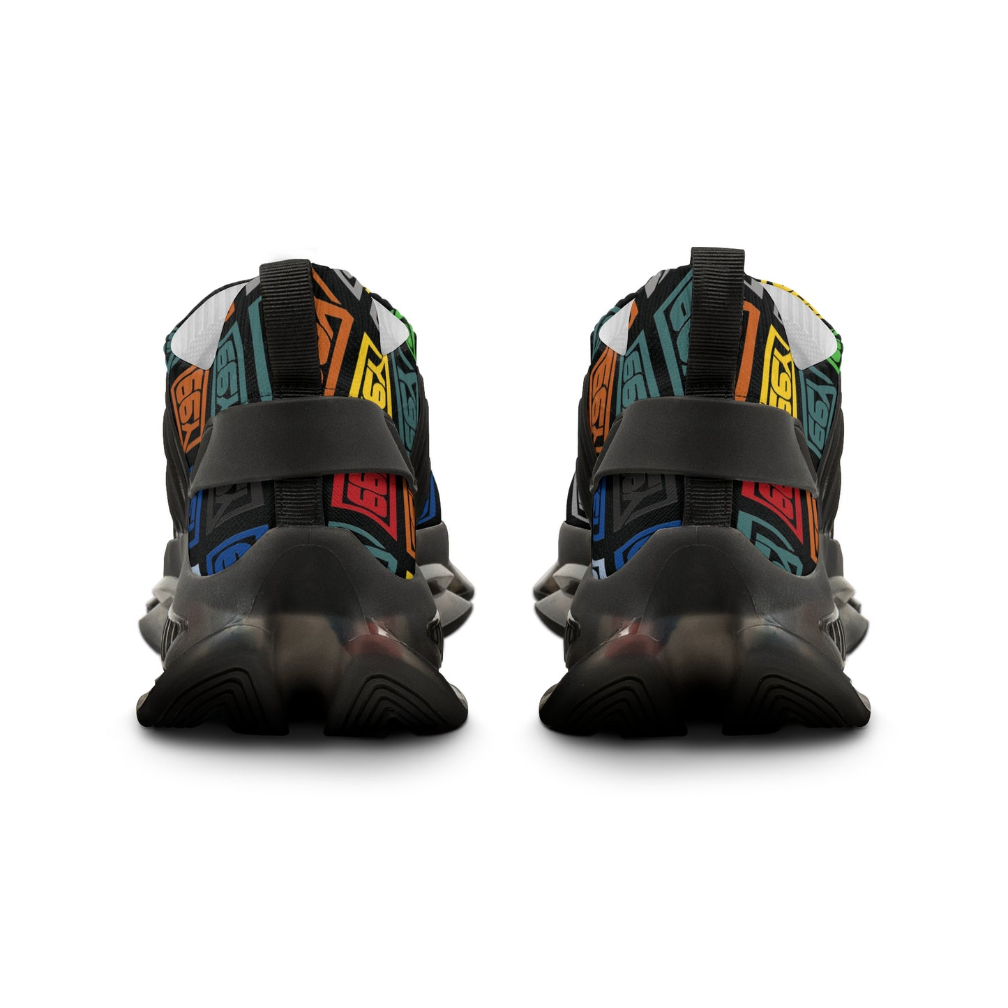 Men's Colorful Graphic Mesh Sneakers - Trendy Sports Footwear for Active Lifestyle